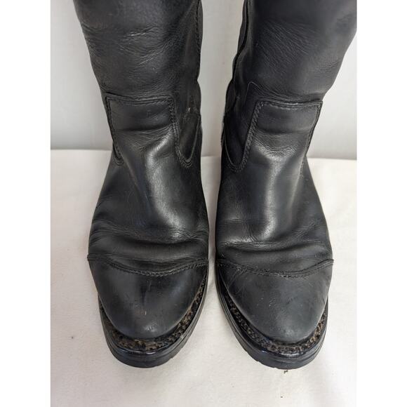 Harley Davidson Ladies Lace Up Back Western Style Boot Black  8.5 EU 39.5 - Picture 7 of 11